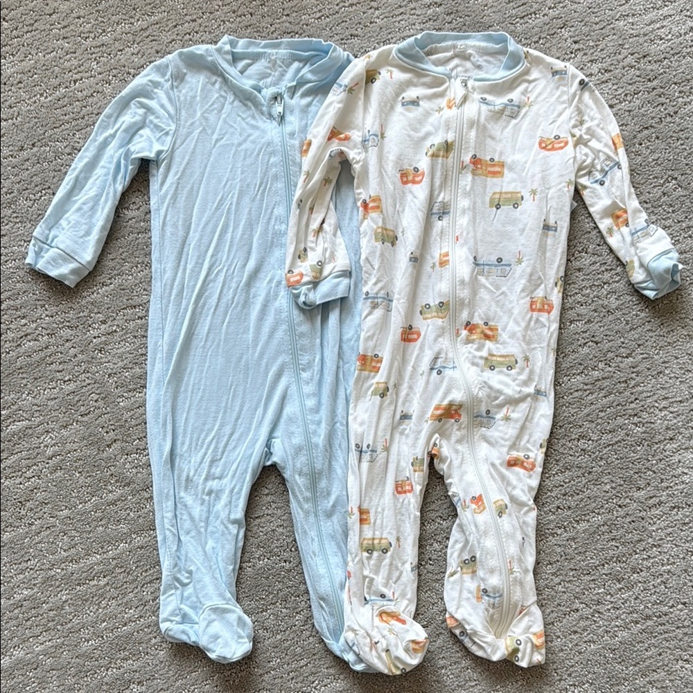 Baby One Piece Set - Blue and White